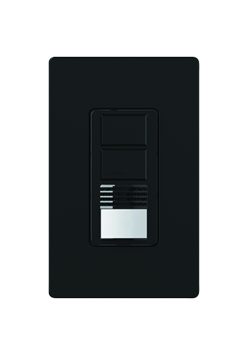 Maestro Dual Technology (Dual Tech), partial-on occupancy sensor switch, applies exclusive XCT Technology for minor and fine motion detection.  Meets Title 24 requirements for multi-level lighting in black