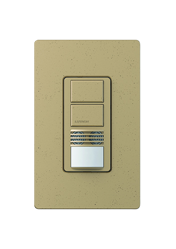 Maestro Dual Technology (Dual Tech), partial-on occupancy sensor switch, applies exclusive XCT Technology for minor and fine motion detection.  Meets Title 24 requirements for multi-level lighting in mocha stone