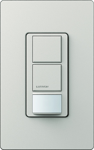 Maestro dual-circuit occupancy sensing switch combines two switches with an in wall, passive infrared partial-on  sensor in taupe
