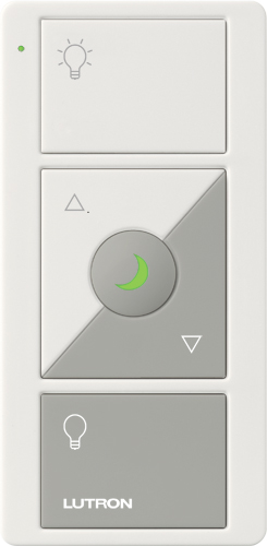 Pico Wireless Control with nightlight, 3-button with raise/lower in white/gray