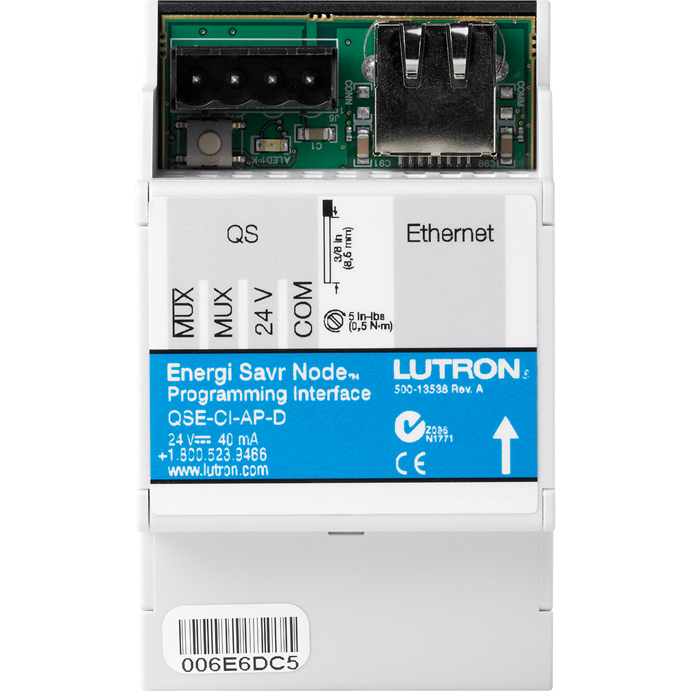 A programming interface designed to be used with Energi Savr NodeTM units. It is compatible with the entire Energi Savr NodeTM product family (models starting with QSN- and QSNE-), and works with an intuitive application for the Apple iPhone or iPod touch mobile digital devices.