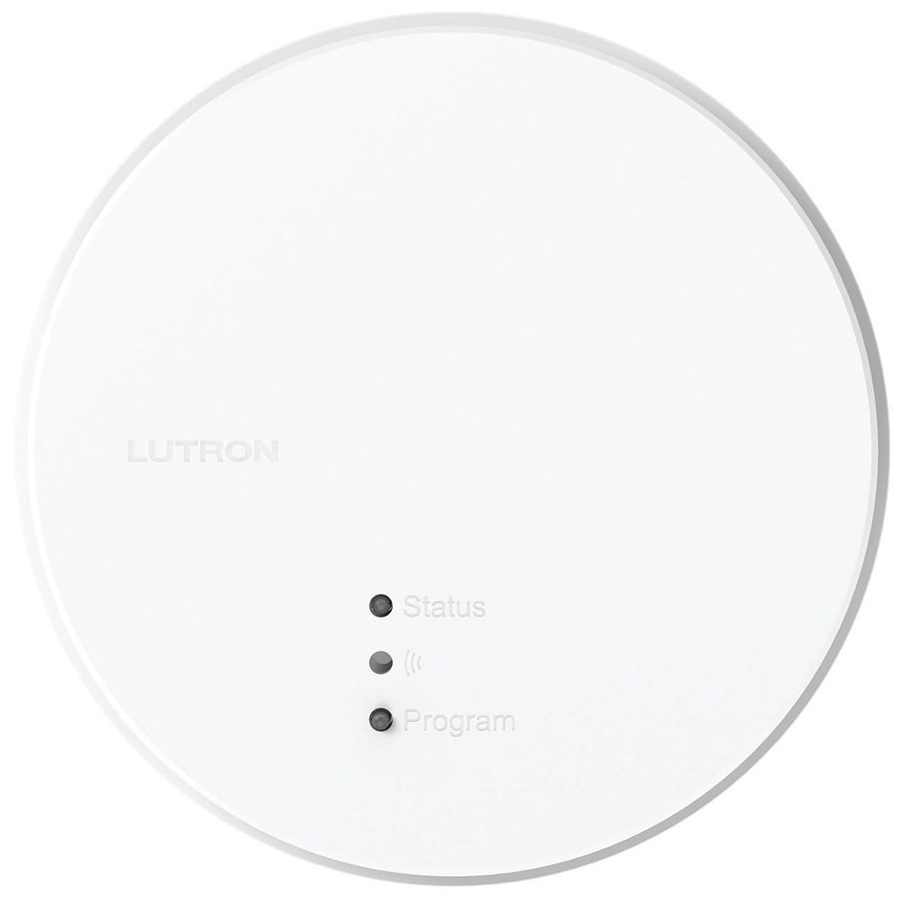Integrates Lutron wireless 434 MHz and wired sensors and controls through QS communication link to Energi Savr Node units, GRAFIK Eye QS control units, Quantum systems and Sivoia QS shades/draperies, 4 wired inputs, ceiling mount