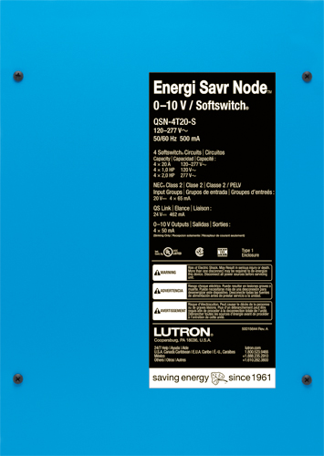 Energi Savr Node for 0-10 V control, 20A 120, 220-240, 277V @50/60 Hz