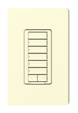 RadioRA 2 Wall-mounted Keypad, 6-button with raise/lower in almond