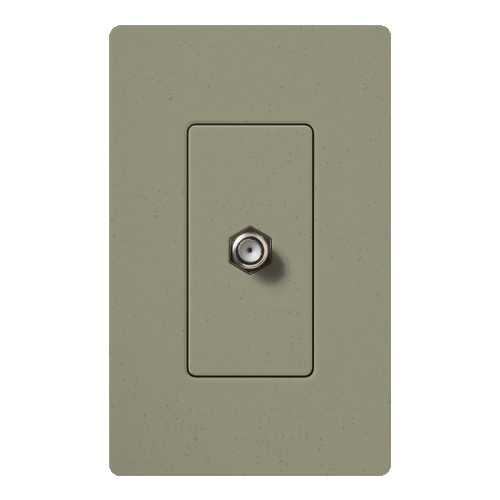 Claro, Satin, Single Cable TV Jack in greenbriar