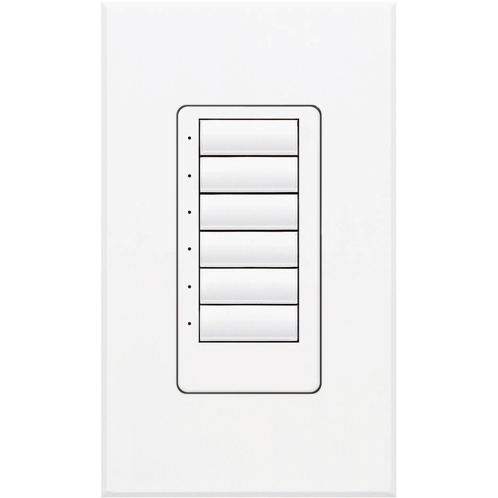 seeTouch Keypad for Softswitch 128, 6-button keypad in white