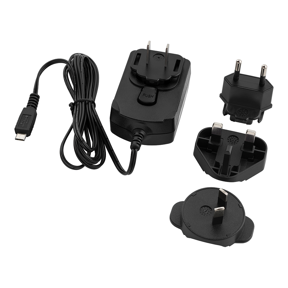 Replacement power supply kit, includes four plug adapters for the United Kingdom, Europe, Australia, and China, for use with the Lutron Connect Bridge
