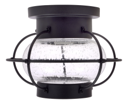 Globe Flush mount, 1 LED ST19 800lm filament lamp included
