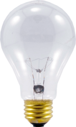 Incandescent A21 Bulb Shape Traffic Signal Super Saver Krypton Filled Clear Medium Brass Base With Heat Reflector 69Watt 130Volt