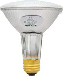 Product image for Sylvania 16156 120 Volt 39 W 100 CRI 2850 K 550 lm Wide Flood E26 Medium Base PAR30 Reflector Halogen Lamp