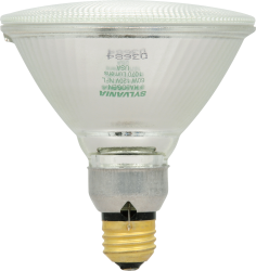 Product image for Sylvania 16740 120 Volt 60 W 99 CRI 2900 K 1070 lm Silver Narrow Flood E26 Medium Skirted Base PAR38 Halogen Lamp