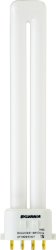 DULUX 13W single compact fluorescent lamp with 4 pin base, 4100K, 82 CRI, for use with electronic and dimming ballasts