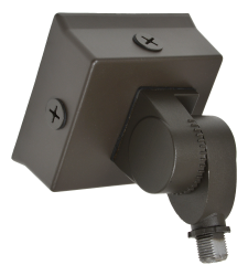 Slim Wallpack, junction box with knuckle mount, bronze finish