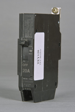 GE TEY120 20Amp Single pole circuit breaker 1 POLE 277 VOLT PULL OUTS 