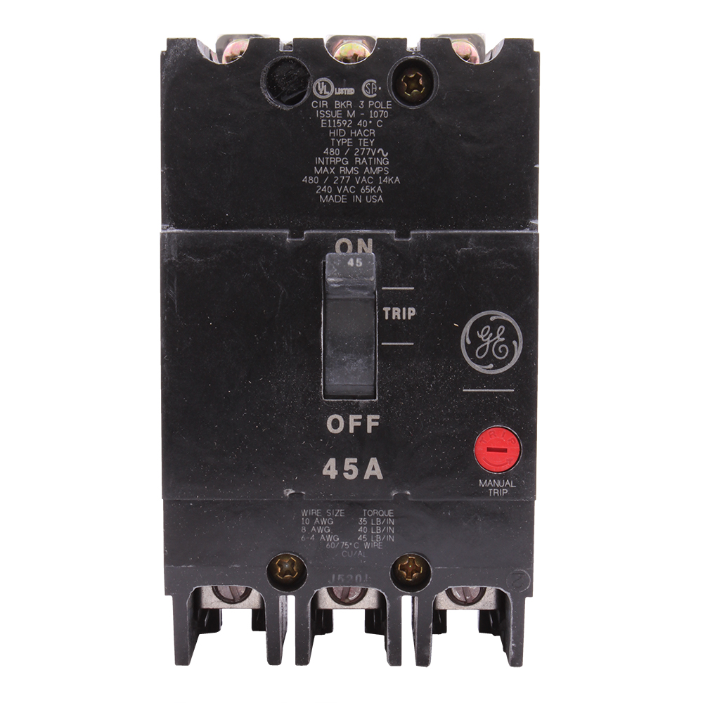 Product image for GE TEY345 CIRCUIT BREAKER TEY 3P 45