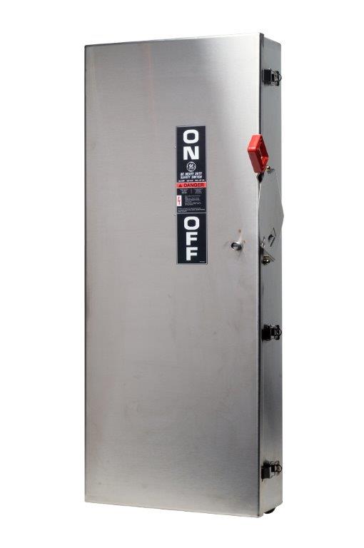 Product image for GE THN3364SS 200A 600V 3-Wire 3-Pole Heavy Duty Non-Fusible Safety Switch, NEMA 4/4X 304 Stainless Steel