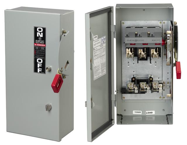 Product image for GE THN3365M 400A 600V 3-Wire 3-Pole Heavy Duty Non-Fusible Safety Switch, Mill Duty NEMA 12