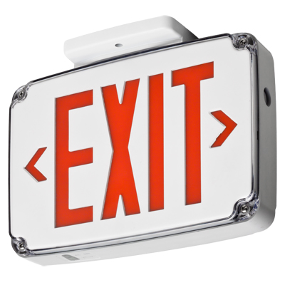 Lithonia Lighting wlte W 1 R El Wet Location Exit Sign White