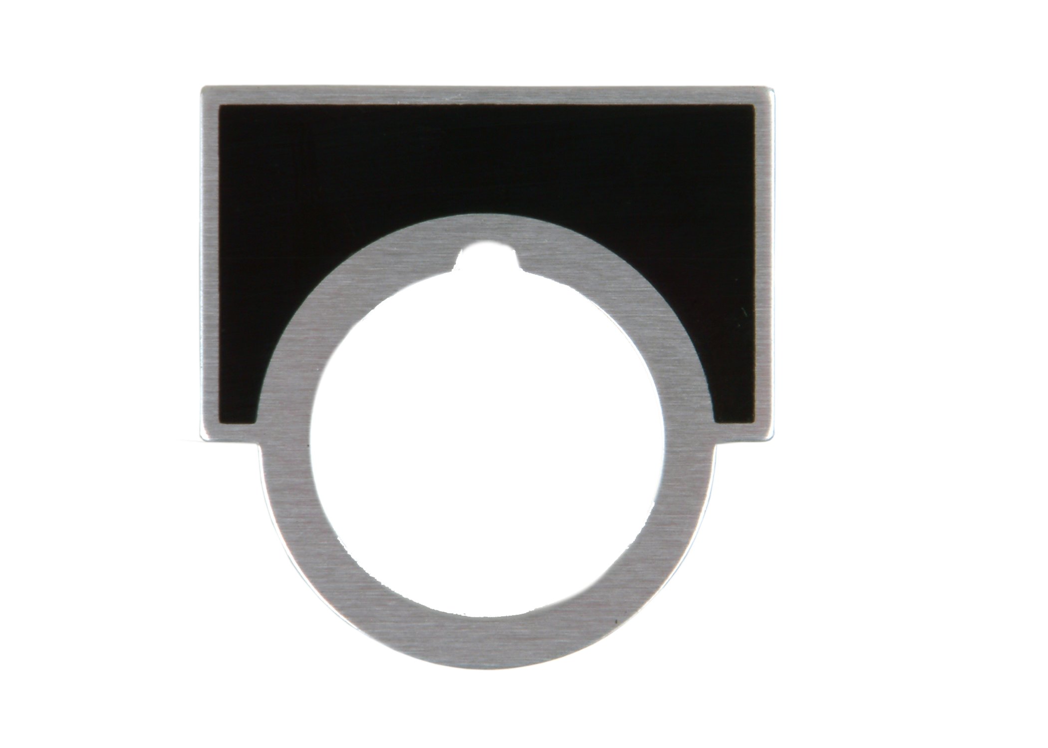 Accessory for Class 51 ( & ) 52 Legend Plate, Black Aluminum Large (1 1/4 x 2 )Blank Plate - No Text