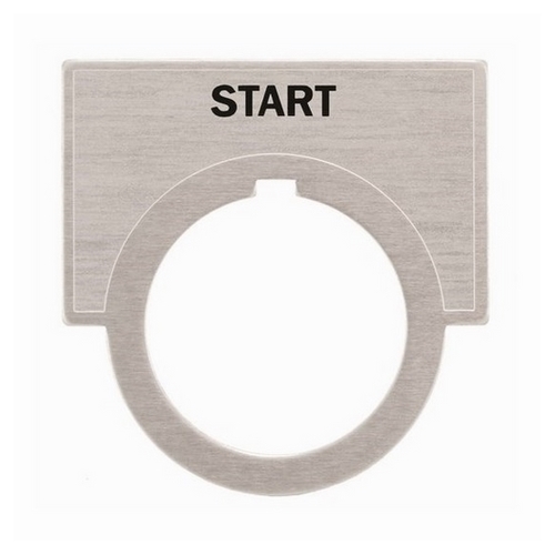 Accessory for Class 51 ( & ) 52 Legend Plate, Brushed Aluminum Large (1 1/4 x 2) Inscription Start