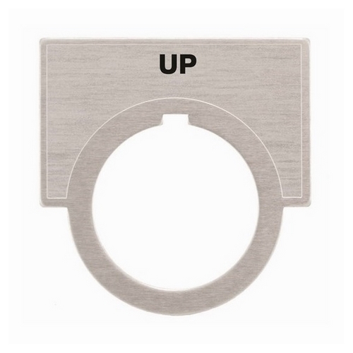 Accessory for Class 51 ( & ) 52 Legend Plate, Brushed Aluminum Large (1 1/4 x 2) Inscription Up