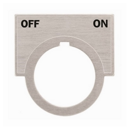 Accessory for Class 51 ( & ) 52 Legend Plate, Brushed Aluminum Large (1 1/4 x 2) Inscription Off-On