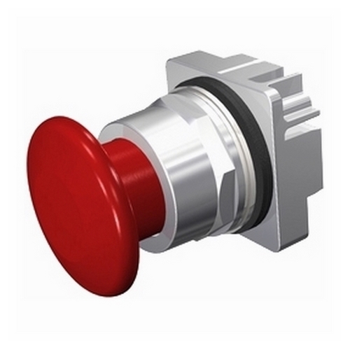 30mm command/52, chrome finish heavy duty,watertight/oiltight metal operator, round push-pull operator non-illuminated mushroom head cap small 1 3/4 (44.5 mm) plastic, red 2 position maintained, pull-to-release ul listed, csa certified NEMA 1,3,3r,