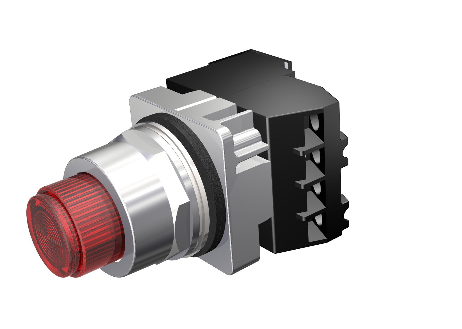 PTT/ILL PB,MTD,LED MOD 24V,RED,1NO-1NC