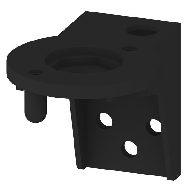 Angle for socket mounting accessories signalling columns, diam. 70 mm