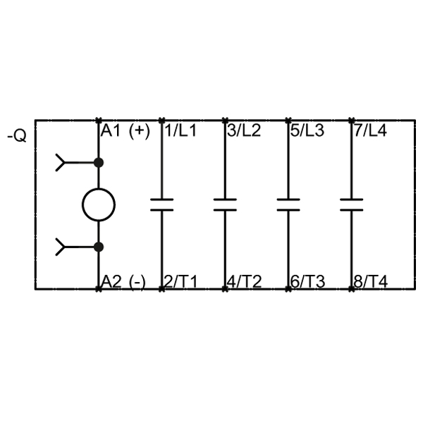 Cont., AC-1, 12KW/400V, AC-1 18a, DC 24V, 4-pole, 4s, size s00, screw terminals