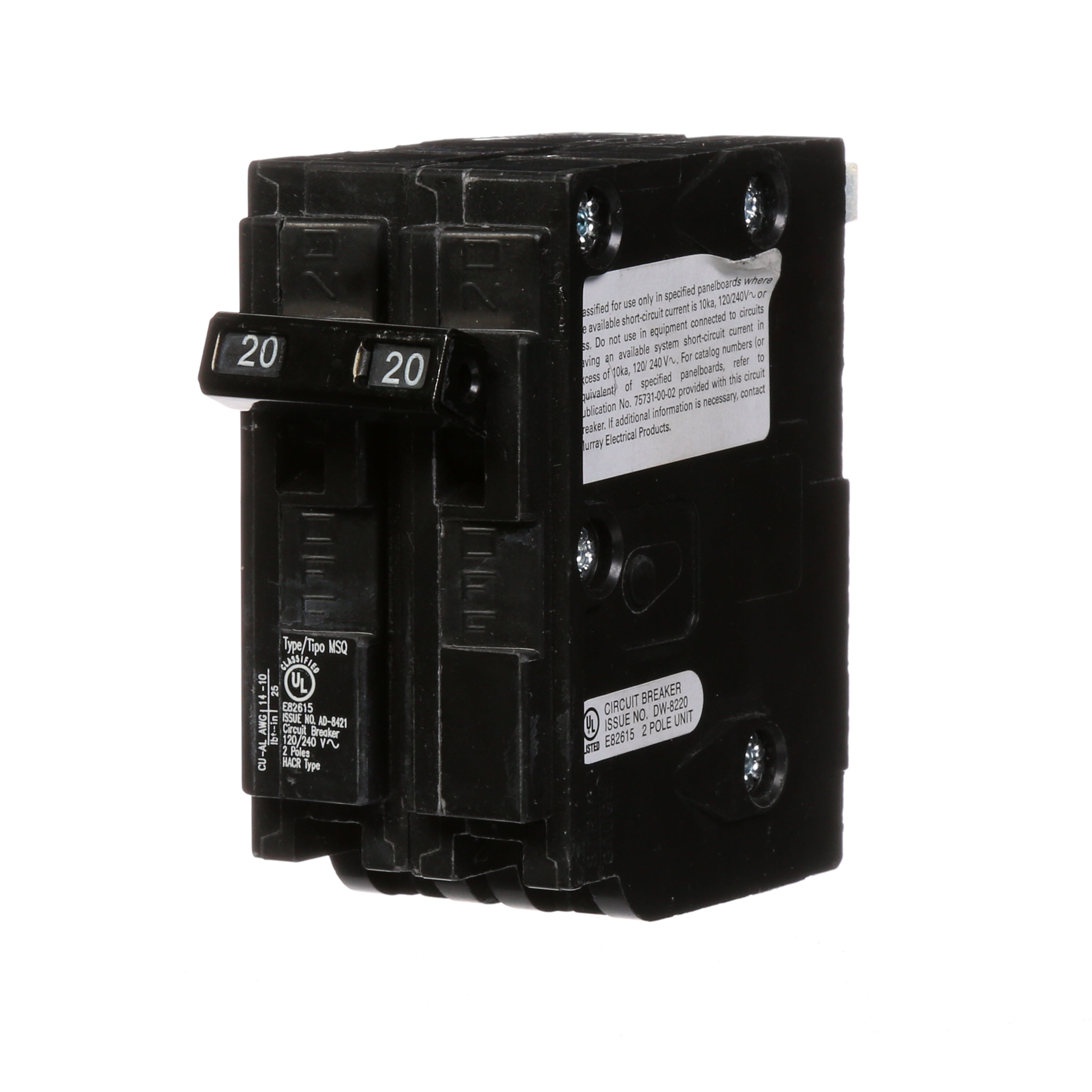 Product image for Siemens MQ220 BRKR MSQ 3/4 2P 120/240V