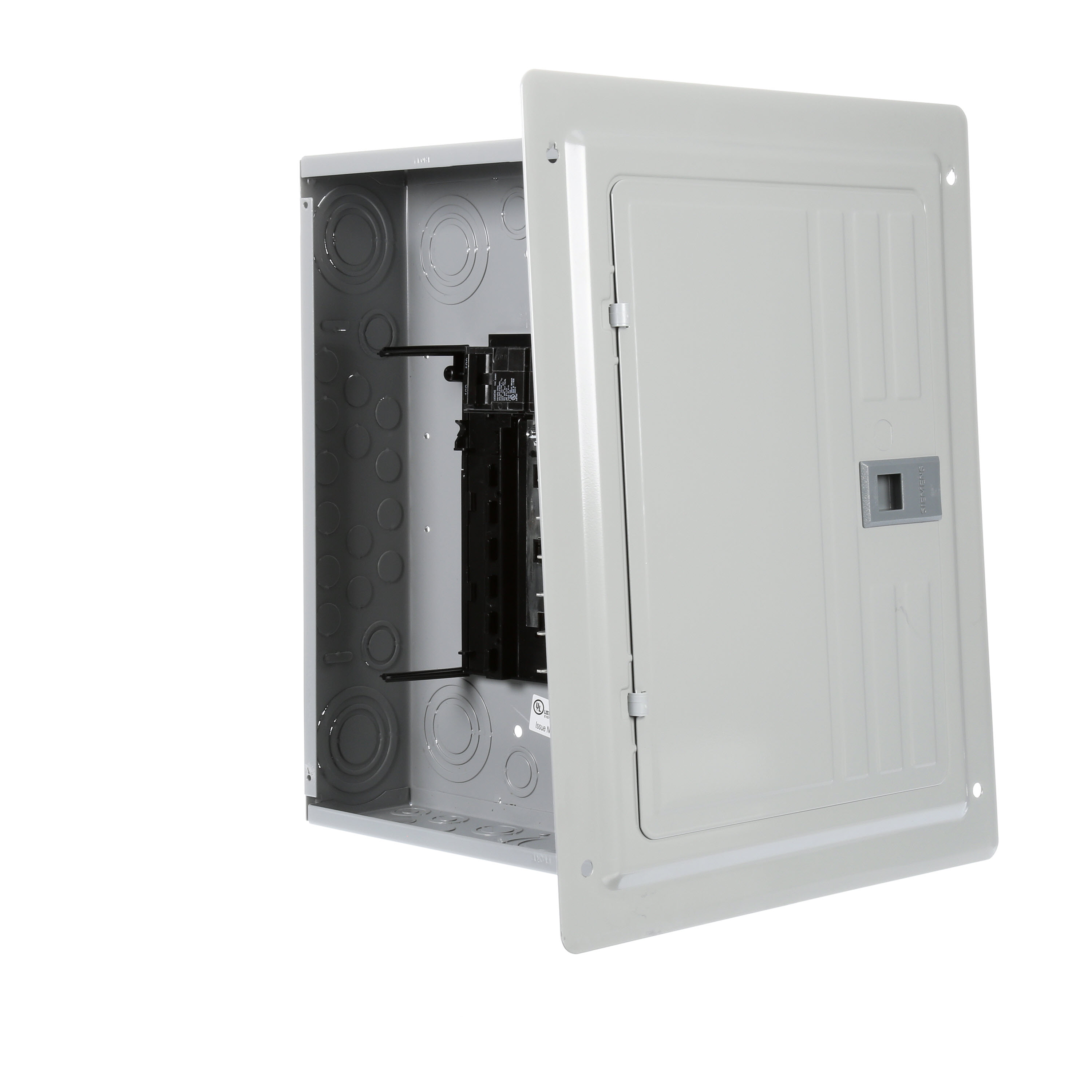 SIEMENS LOW VOLTAGE ES SERIES LOAD CENTER. FACTORY INSTALLED MAINBREAKER WITH 12 1-INCH SPACES ALLOWING MAX 24 CIRCUITS. 1-PHASE 3-WIRESYSTEM RATED 120/240V (100A) 22KA INTERRUPT. SPECIAL FEATURES ALUMINUMBUS, GRAY TRIM, NEMA TYPE1 ENCLOSURE FOR INDOOR USE.. REPLACED BY SN1224B1100. AVAILABLE 4/1/2020