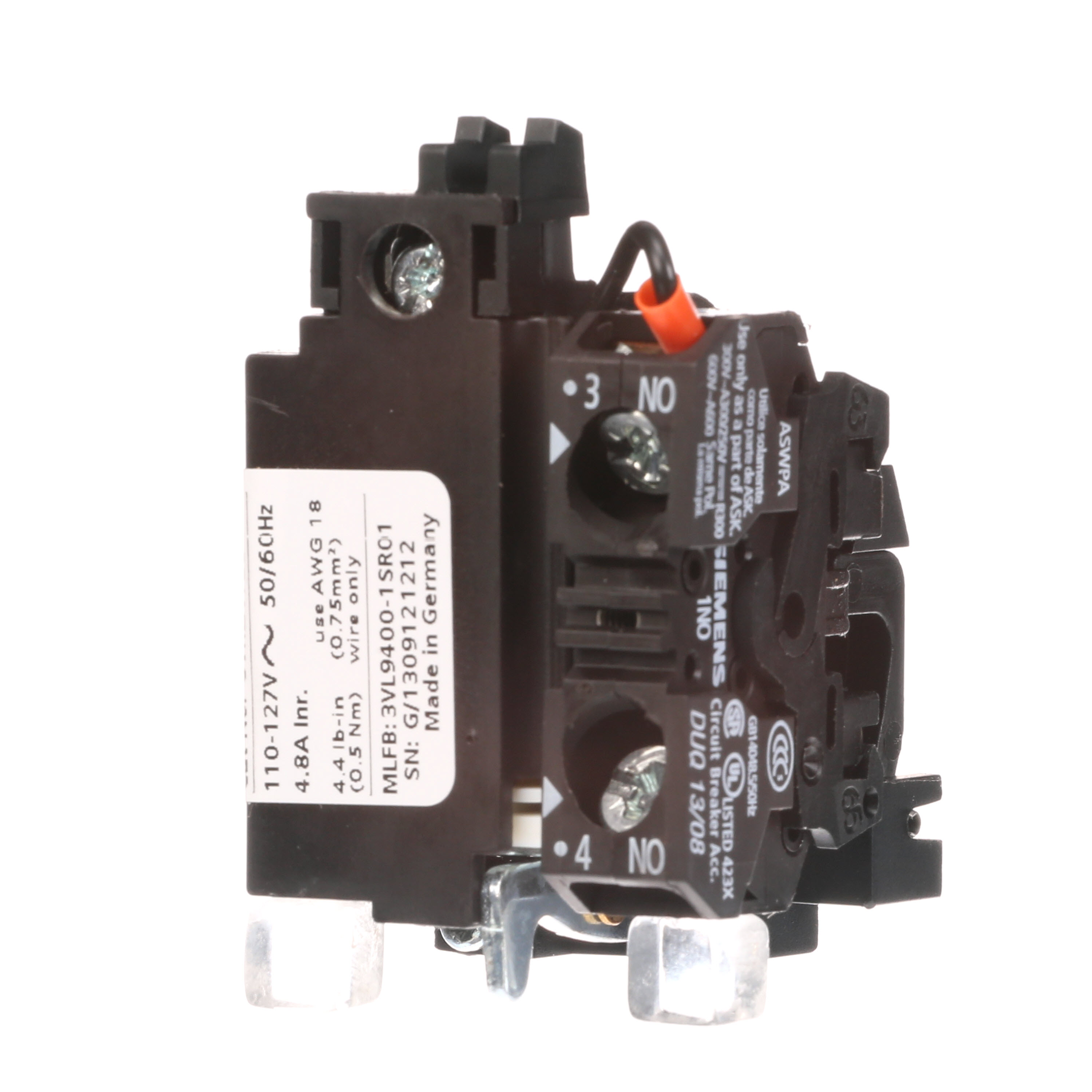 ACCESSORY FOR VL150UL, VL250UL VL250 UL, VL400UL,VL400XUL (CG-FRAME - LG-FRAME)SHUNT RELEASE 110...127V AC FOR INSTALLATION ON THE RIGHT
