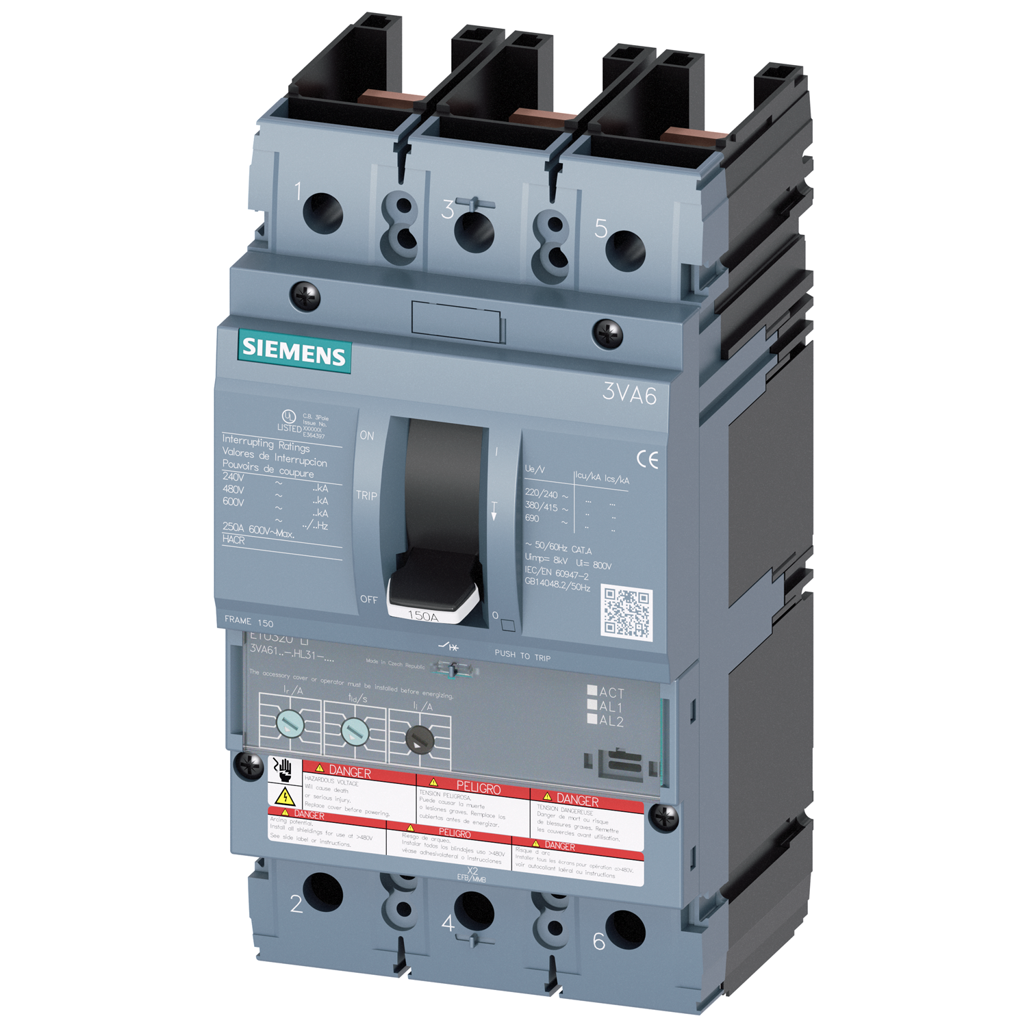 Product image for Siemens 3VA6140-6HL31-0AA0 BRKR 3VA61 3