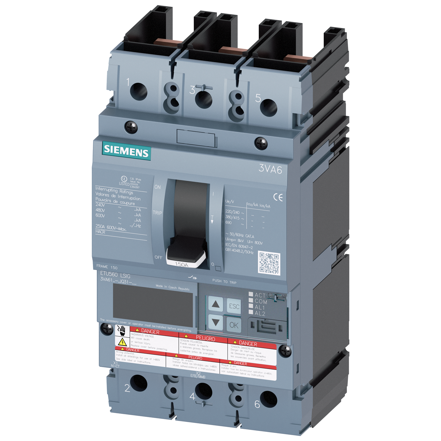 Product image for Siemens 3VA6115-6JQ31-0AA0 BRKR 3VA61 3