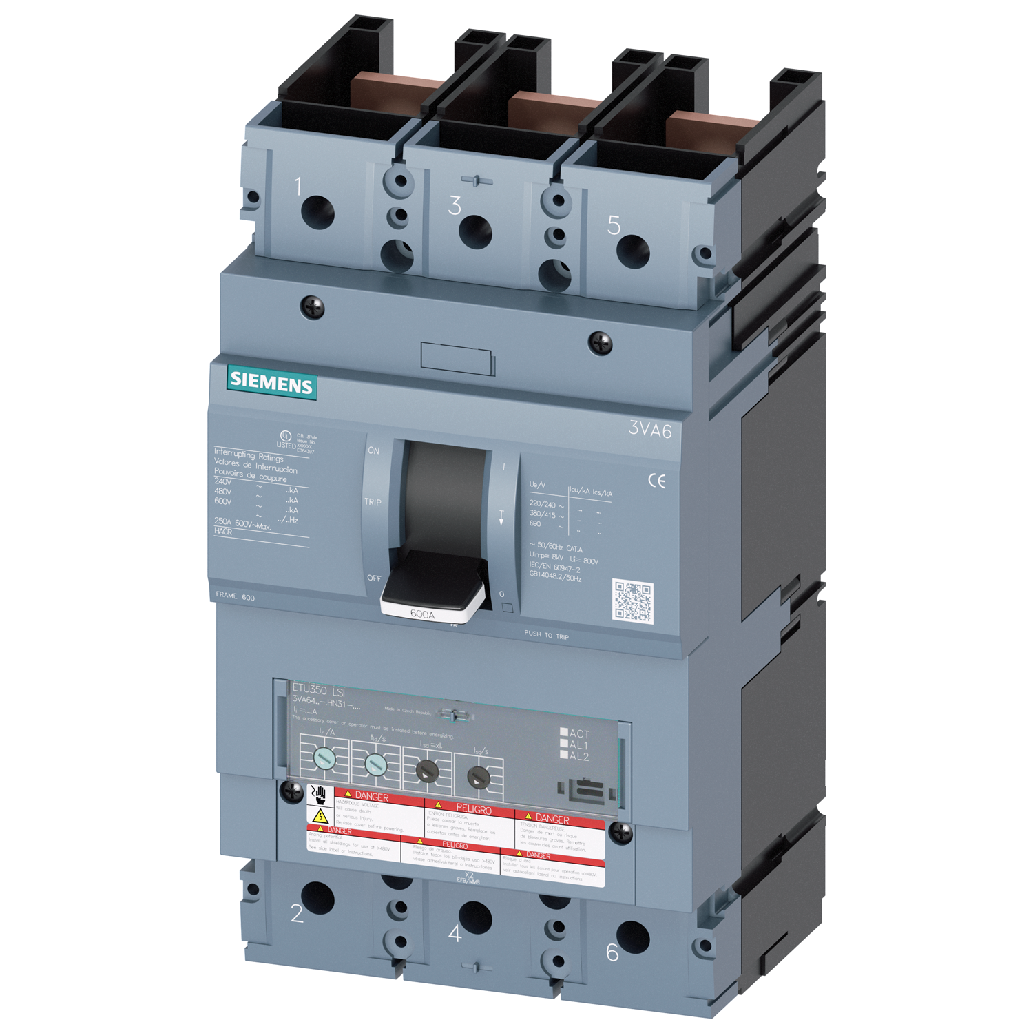 Product image for Siemens 3VA6460-6HN31-0AA0 BRKR 3VA64 3