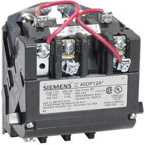 Non-reversing NEMA contactor, Size 1, Single phase full voltage, Contactor amp rating 27A, 3 wire (NO aux included), 110-120/220-240VAC 60Hz coil, Non-combination type, Enclosure NEMA type (open), No enclosure