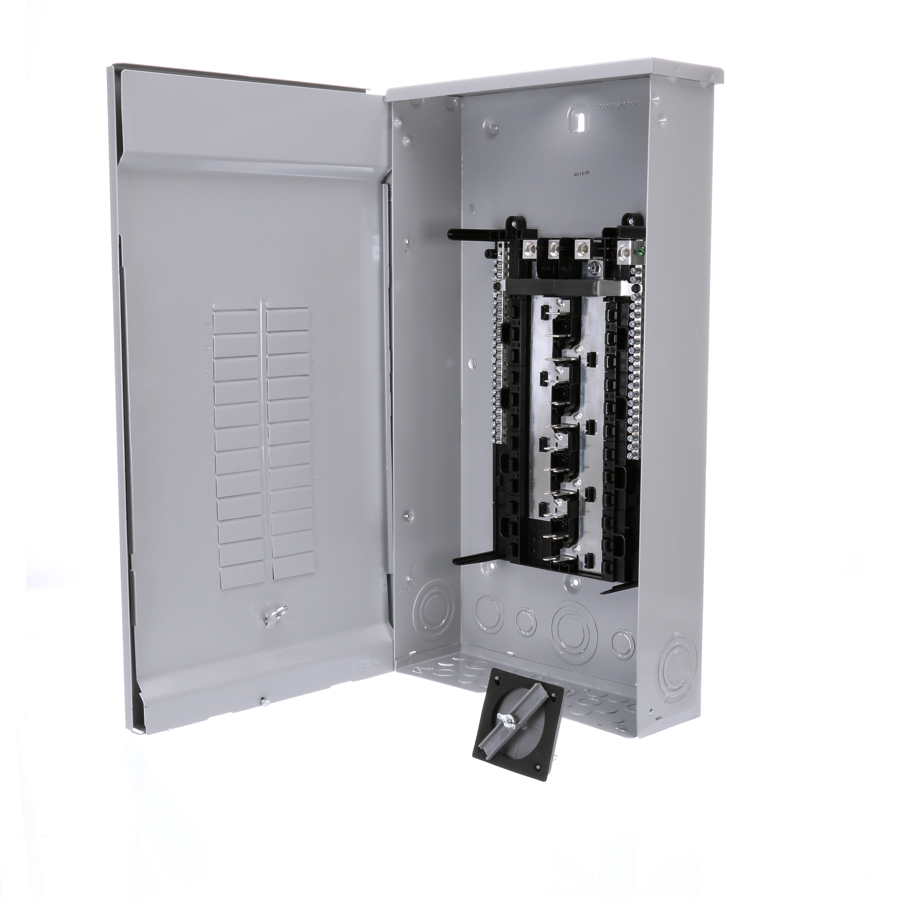 SIEMENS LOW VOLTAGE ES SERIES LOAD CENTER. MAIN LUG WITH 24 1-INCH SPACES ALLOWING MAX 42 CIRCUITS. 3-PHASE 4-WIRE SYSTEM RATED 120/240V OR 120/208V (200A) 100KA INTERRUPT. SPECIAL FEATURES ALUMINUM BUS, GRAY TRIM, NEMA TYPE3R ENCLOSURE FOR OUTDOOR USE.