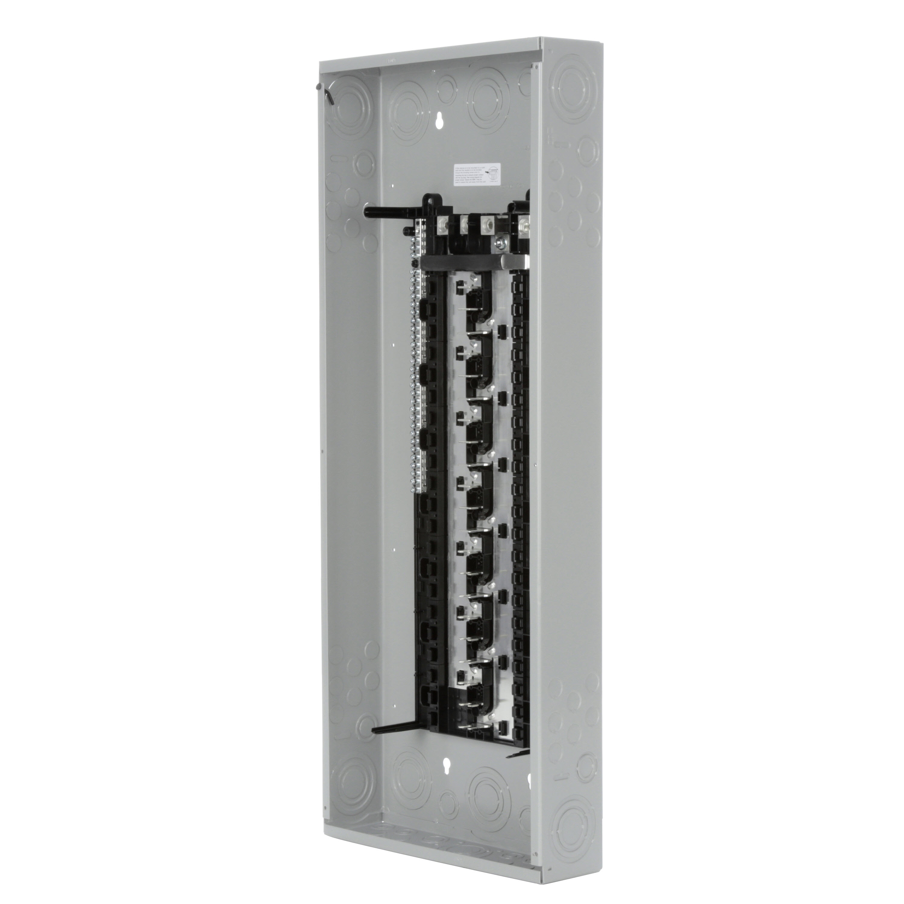 SIEMENS LOW VOLTAGE ES SERIES LOAD CENTER. MAIN LUG WITH 42 1-INCH SPACES ALLOWING MAX 60 CIRCUITS. 3-PHASE 4-WIRE SYSTEM RATED 120/240V OR 120/208V (225A) 100KA INTERRUPT. SPECIAL FEATURES ALUMINUM BUS, GRAY TRIM, NEMA TYPE1 ENCLOSURE FORINDOOR USE.