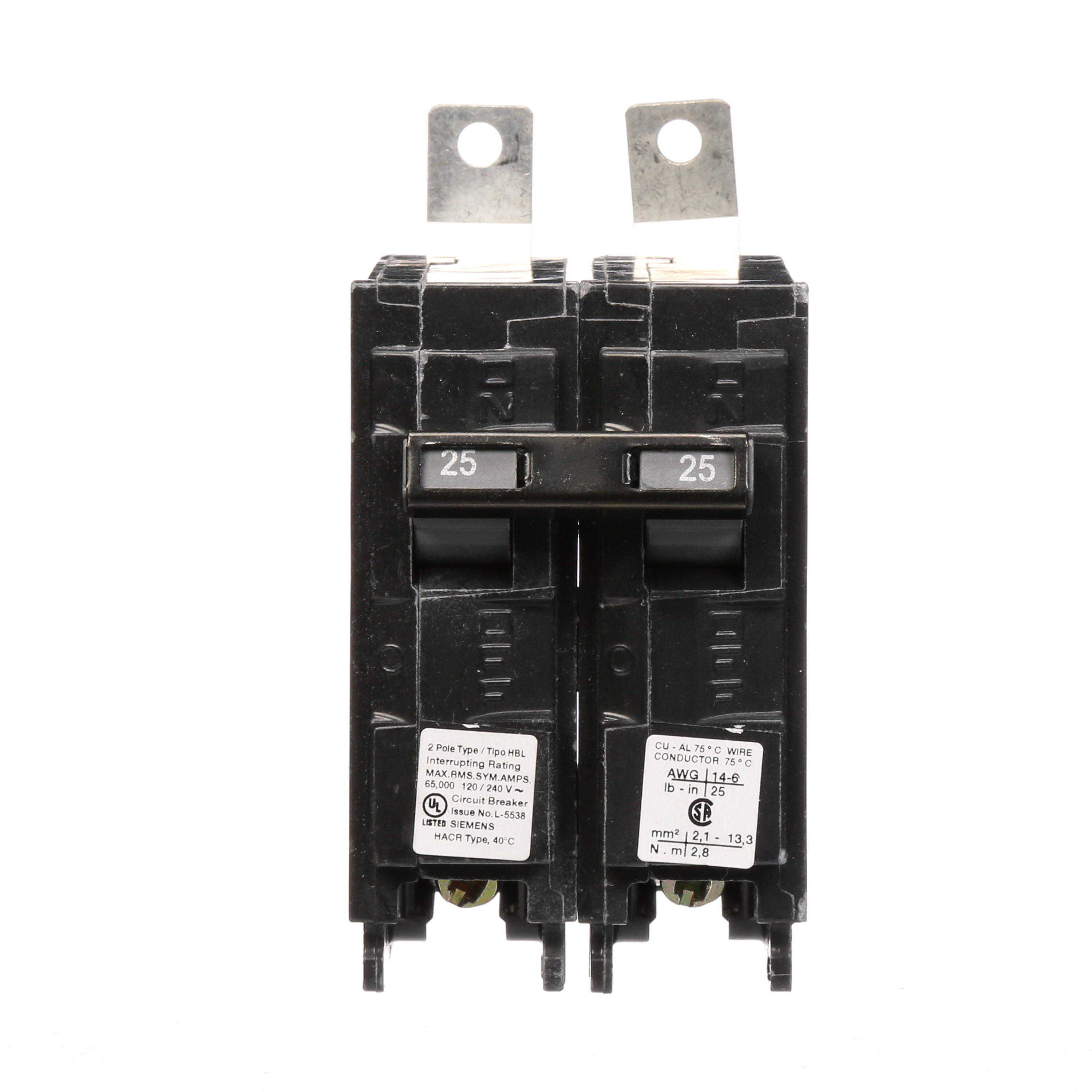 BREAKER 25A 2P 120/240V 65K HBL 65 KAIC