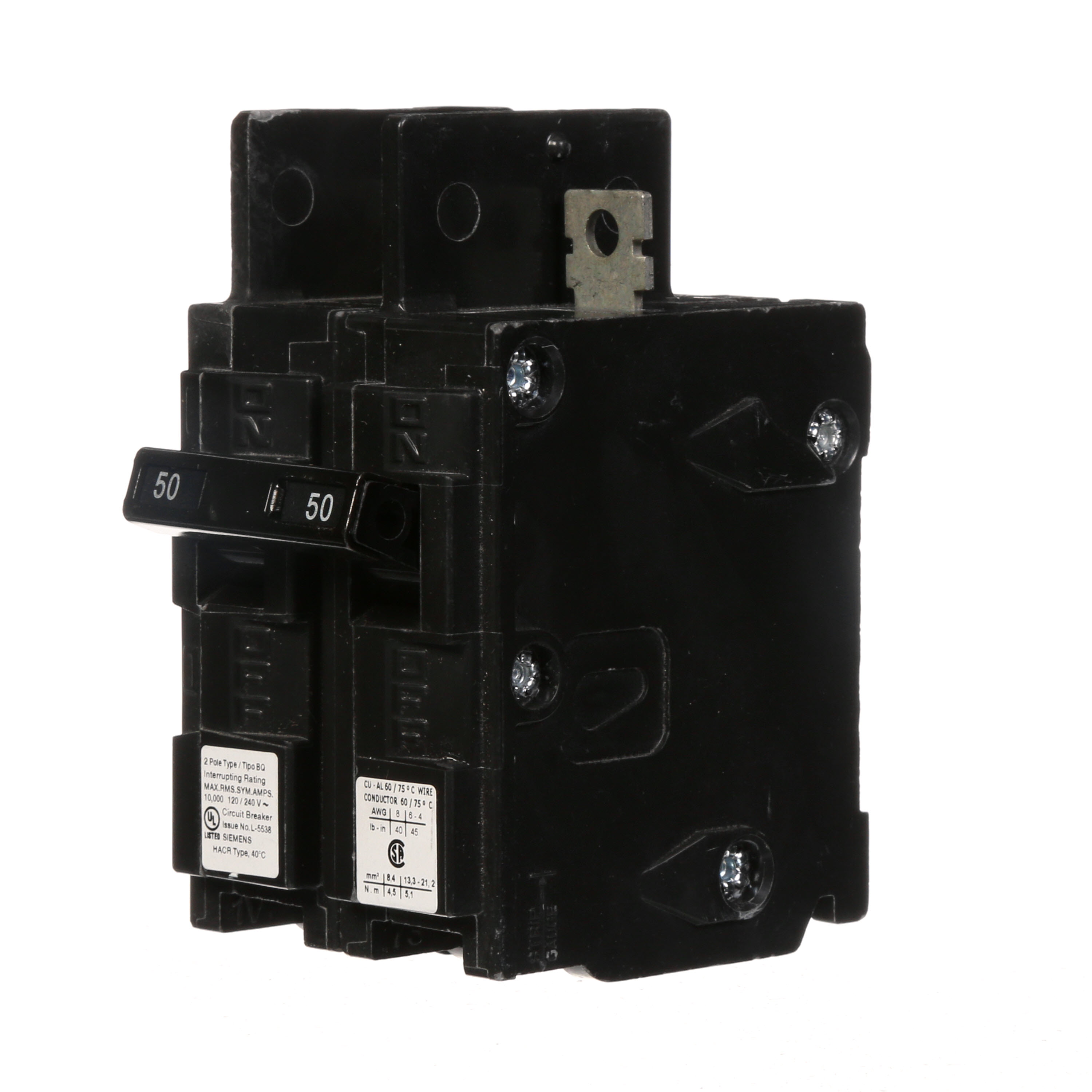 BREAKER 50A 2P 120/240V 10K BQ SIEMENS