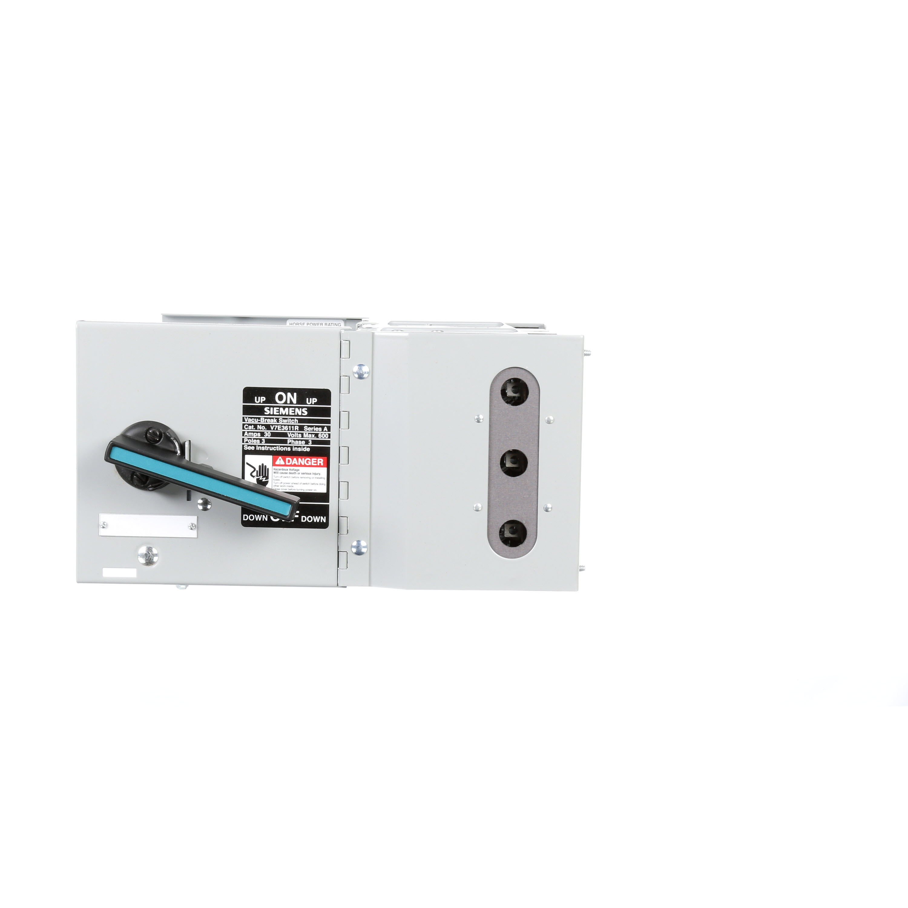 VACU-BRK SW 17IN 30/30A 3P 600V W/R FUSE 30A DOUBLE BRANCH UNIT