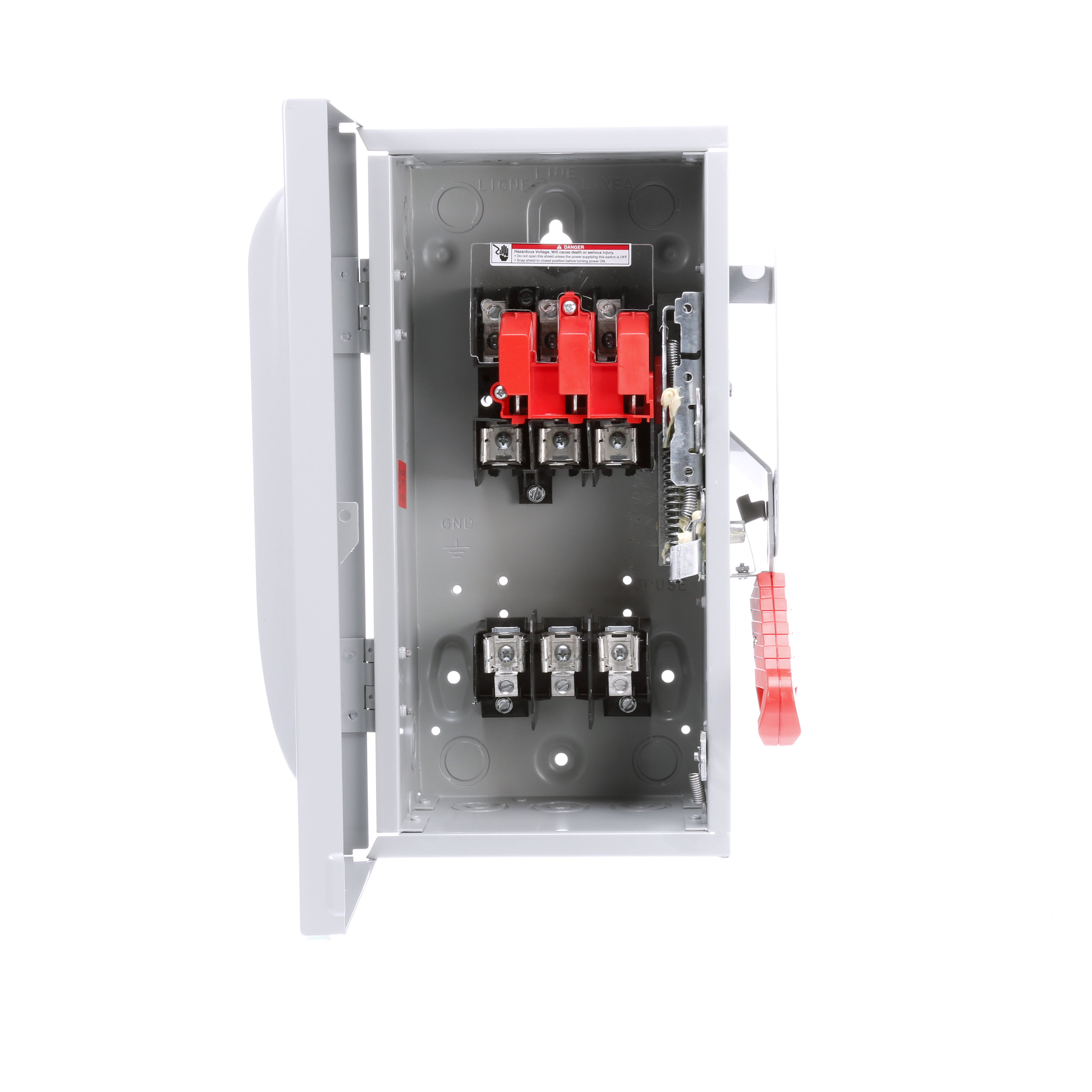 Siemens Low Voltage Circuit Protection Heavy Duty Safety Switches. Type ENCLOSED, SAFETY SWITCH Std UL V. Rating 600V A. Rating 30A Wattage 3W No. Of Poles 3P F. Rating 60Hz Action SINGLE THROW Material STEEL Enclosure TYPE 1. 2-3 point mounting holes. O. Cycles 10000 O. Temperature (-20F-120F) AMBIENT TEMPERATURE Environmental Conditions INDOOR