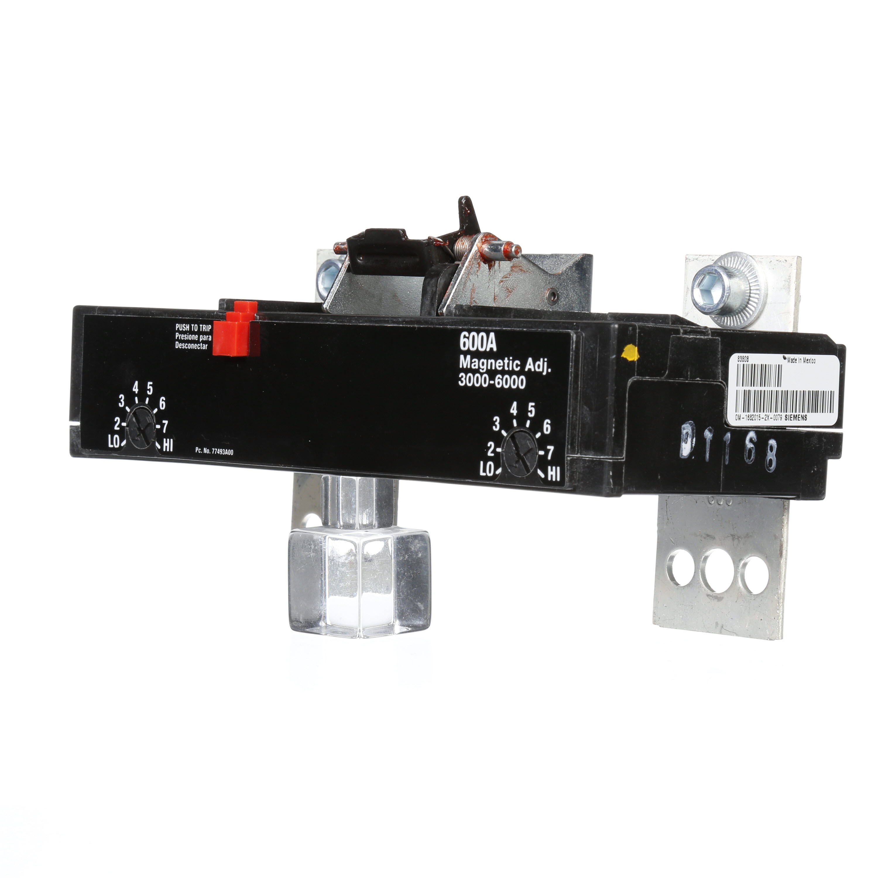 SIEMENS LOW VOLTAGE SENTRON MOLDED CASE CIRCUIT BREAKER. THERMAL - MAGNETIC TRIP UNIT FOR LD FRAME 600A 2-POLE 600V BREAKERS.