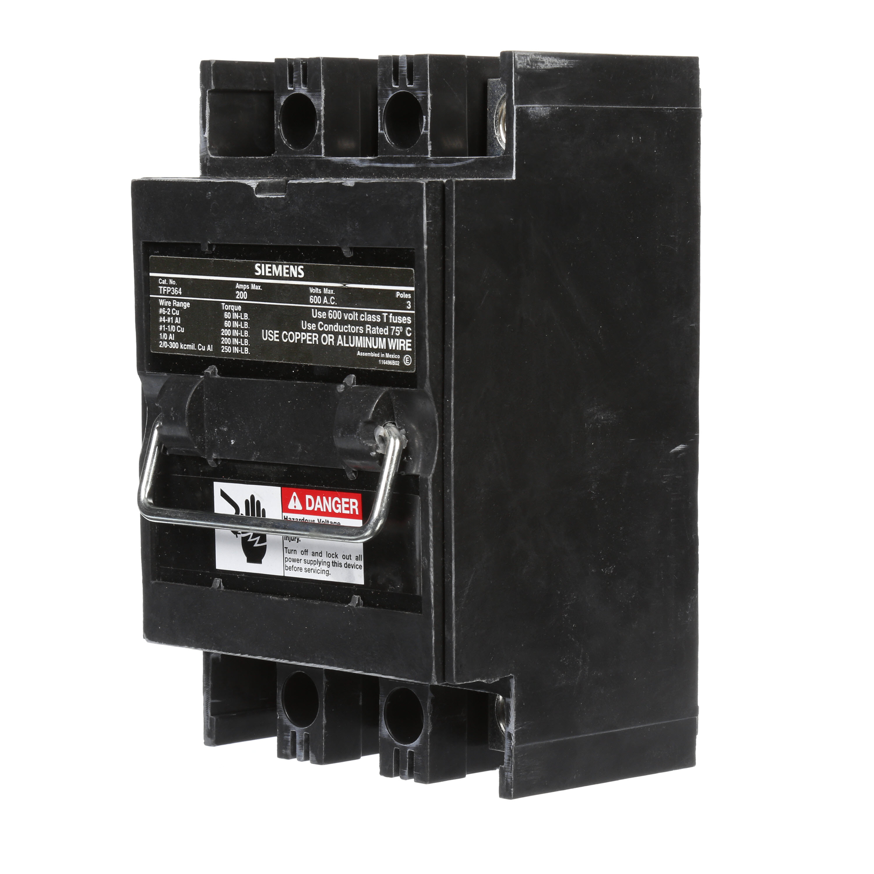 Siemens Low Voltage Circuit Protection Heavy Duty Safety Switches. Type OEM DISCONNECT SWITCH Std UL V. Rating 600V A. Rating 200A No. Of Poles 3P F. Rating 60Hz Action SINGLE THROW. O. Cycles 8000 O. Temperature (-20F-120F) AMBIENT TEMPERATURE Environmental Conditions INDOOR