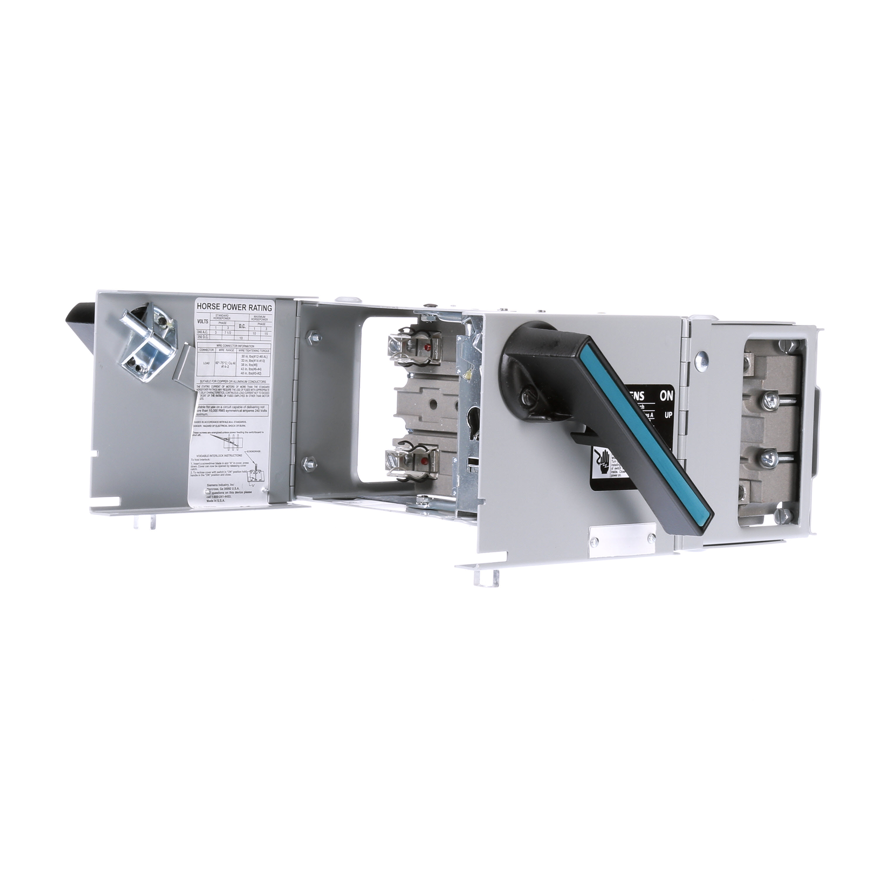 VACU-BRK SW 12IN 60/60A 2P 250V L-R LEFT AND RIGHT POLES