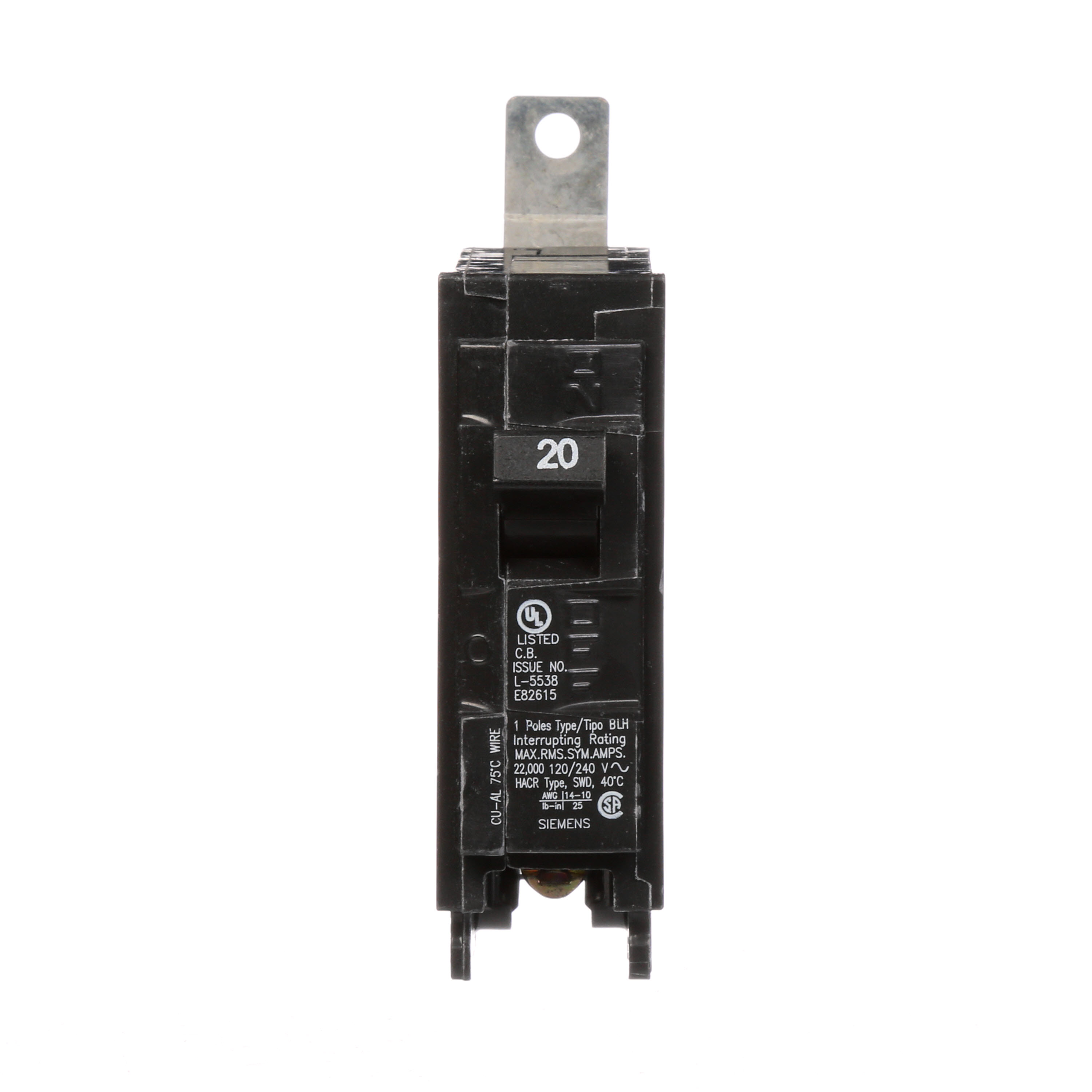 BREAKER 20A 1P 120V 22K BLH 22 KAIC