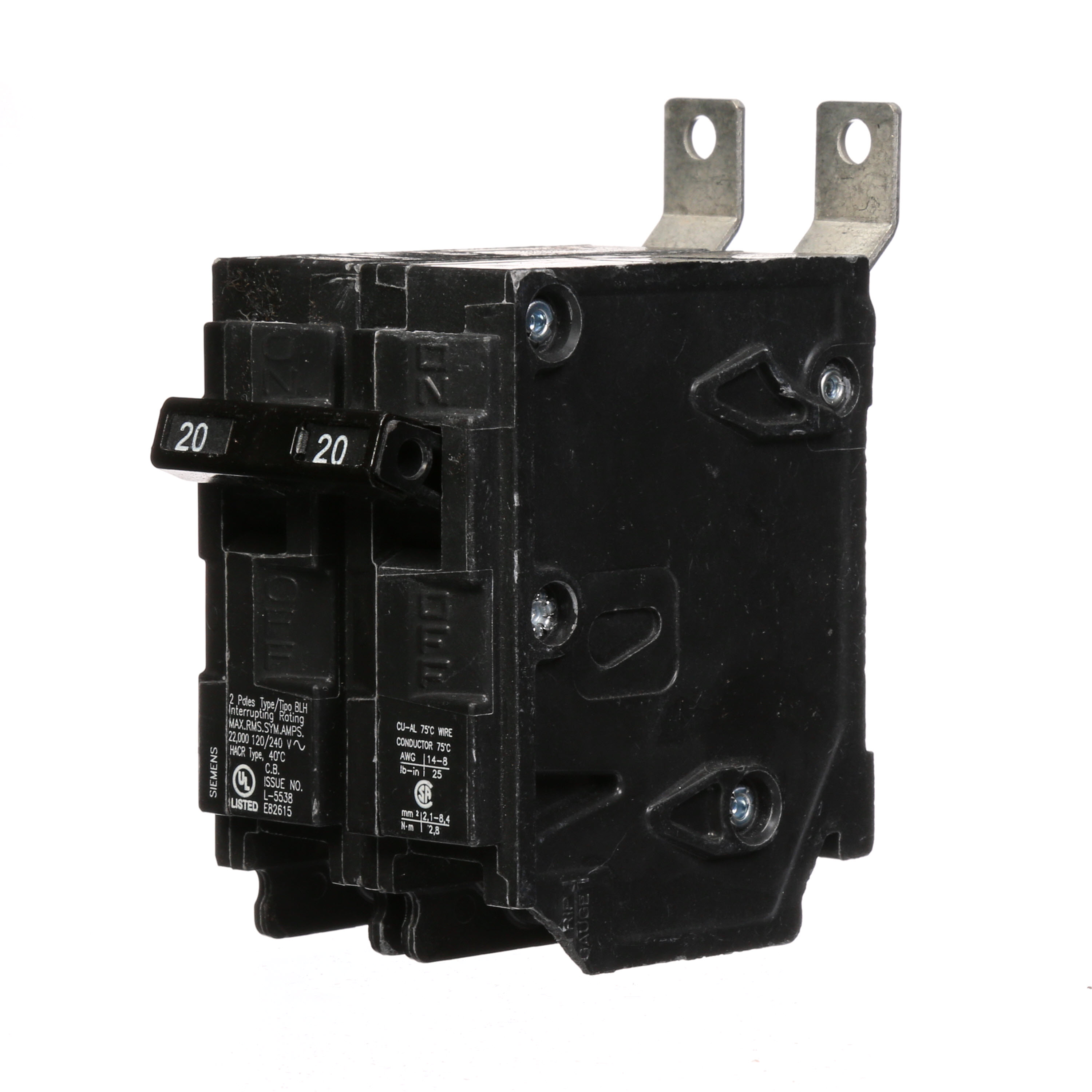 BREAKER 20A 2P 120/240V 22K BLH 22 KAIC