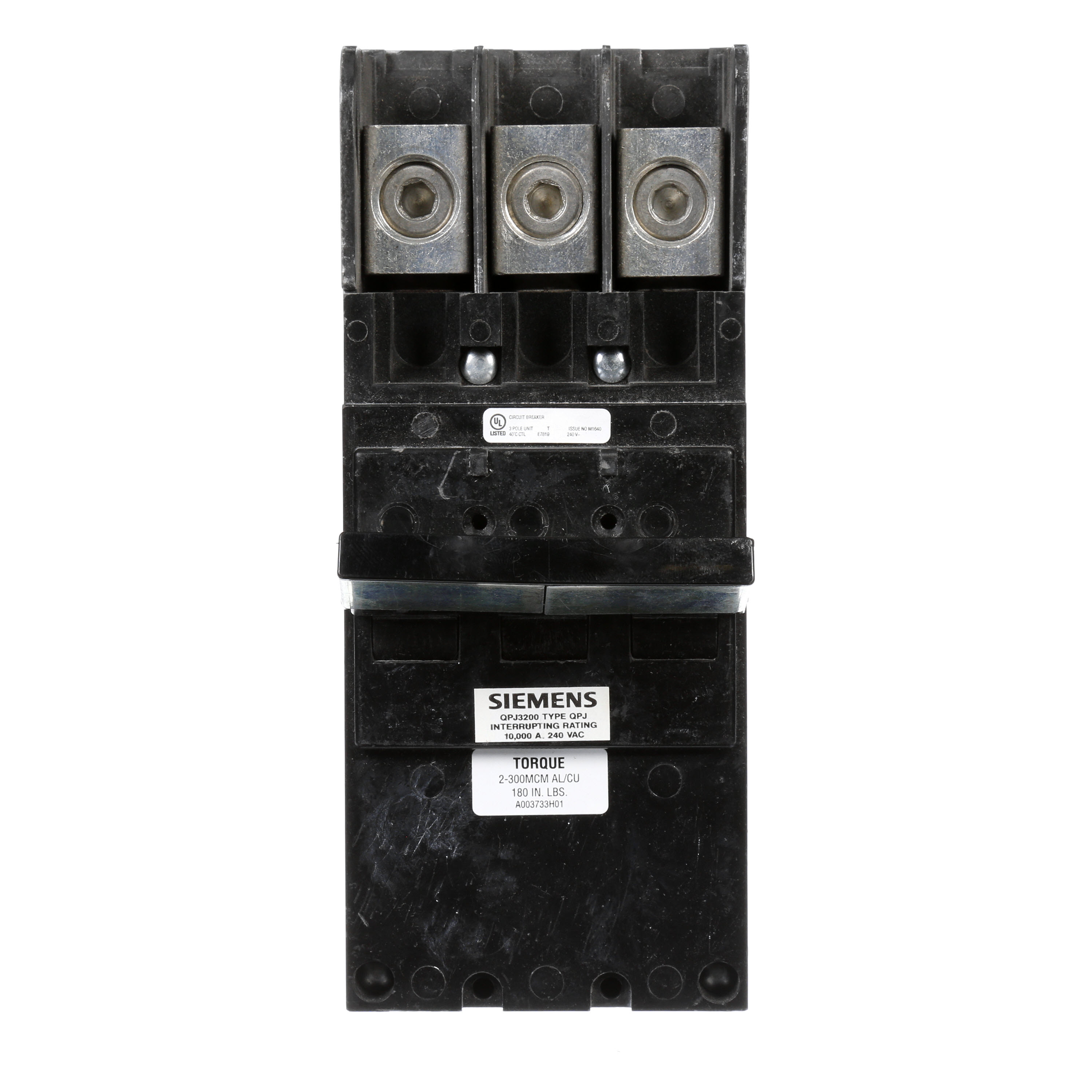 Siemens Low Voltage Residential Circuit Breakers Main Breakers - Load Center Main Breakers are Circuit Protection Load Center Mains, Feeders, and Miniature Circuit Breakers. Type QPJ Application Electrical Distribution Standard UL 489 Voltage Rating 240V Amperage Rating 200A Trip Range Thermal Magnetic Interrupt Rating 10 AIC Number Of Poles 3P