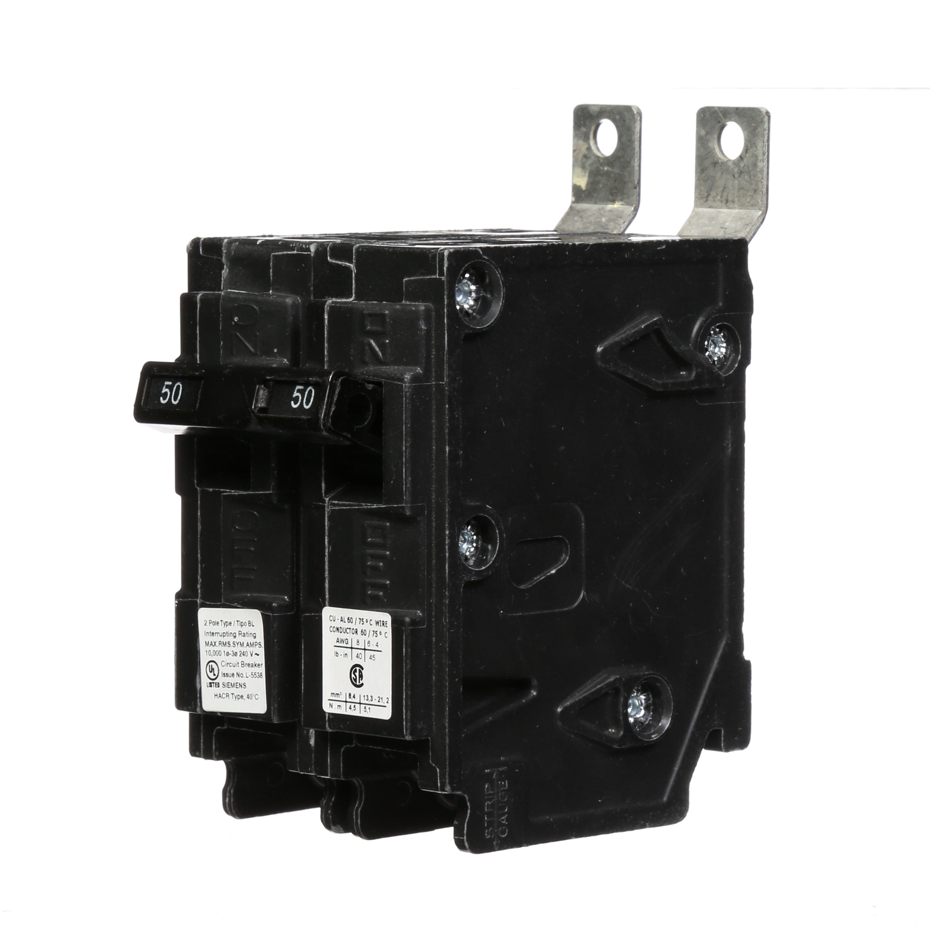 BREAKER 50A 2P 240V 10K BL 10 KAIC, 240V, COMMON TRIP